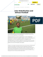 Economic Globalisation and African Football - FFA