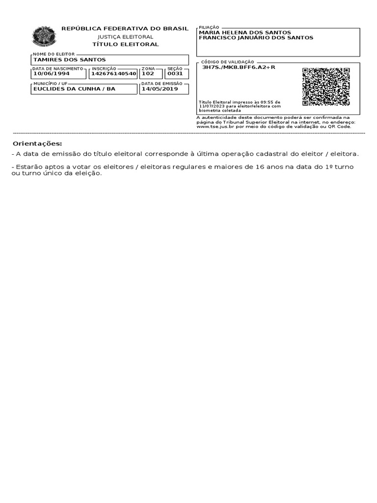 Título Eleitoral | PDF
