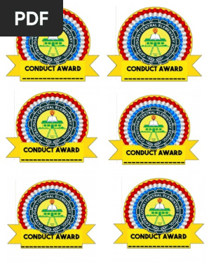 Special Awards Ribbon Conduct Award