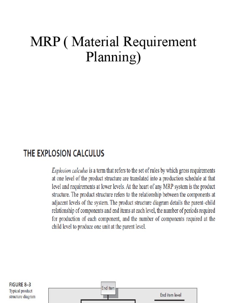 MRP (Material Requirement Planning) PDF