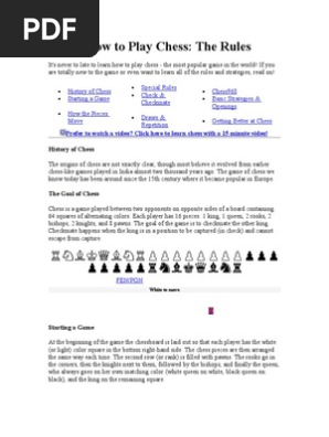 Chess Rules Chess Chess Strategy