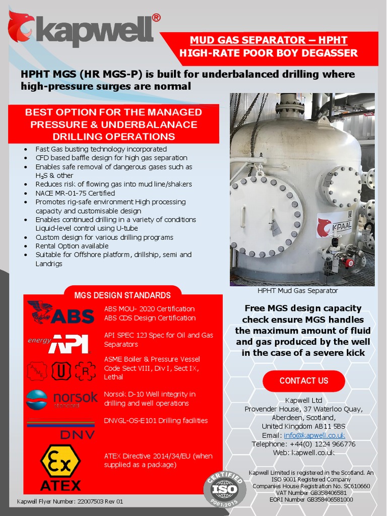 HPHT Mud Gas Separator for Drilling | PDF | Gases | Energy Technology