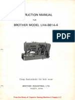 Brother LH4-B814-4 Instruction Manual