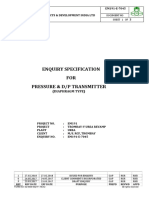 Enquiry Specification FOR Pressure & D/P Transmitter: EM191 E 7045 Projects & Development India LTD 3