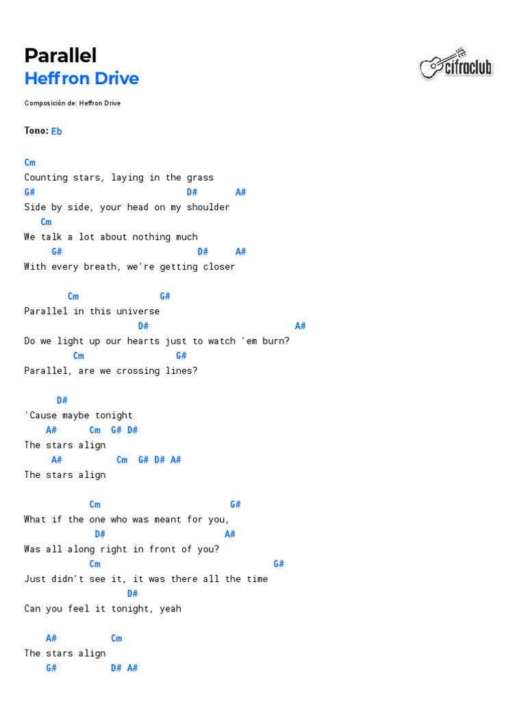 Cifra Club Heffron Drive Parallel PDF