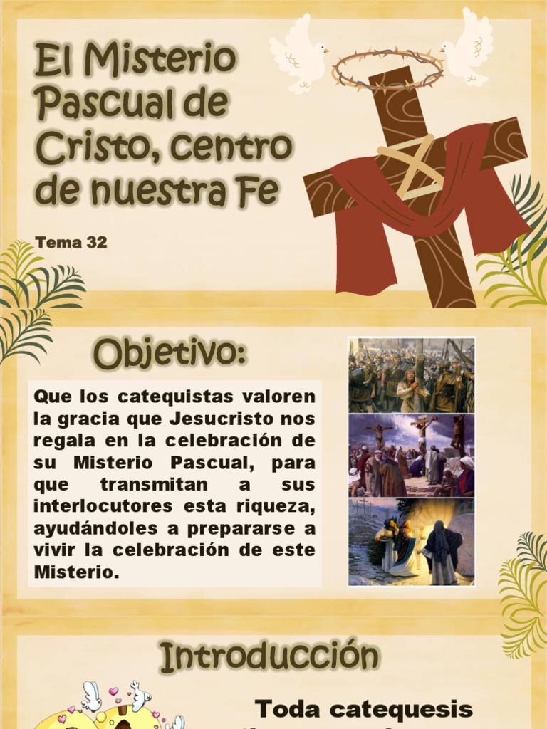 Tema 32 El Misterio Pascual de Cristo, Centro de Nuestra Fe PDF