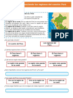 D1 A2 FICHA PS. Conociendo Las Regiones de Nuestro Perú.