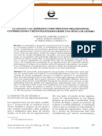 La Gestión Y El Liderazgo Como Procesos Organizativos: Contribuciones Y Retos Planteados Desde Una Óptica de Género