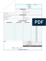 Courier Invoice Template