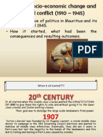 Mauritius: Socio-Economic Change and Political Conflict (1910 - 1945)