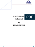 A Project Report Submitted by Bharathesh: Sahyadri College of Engineering and Management