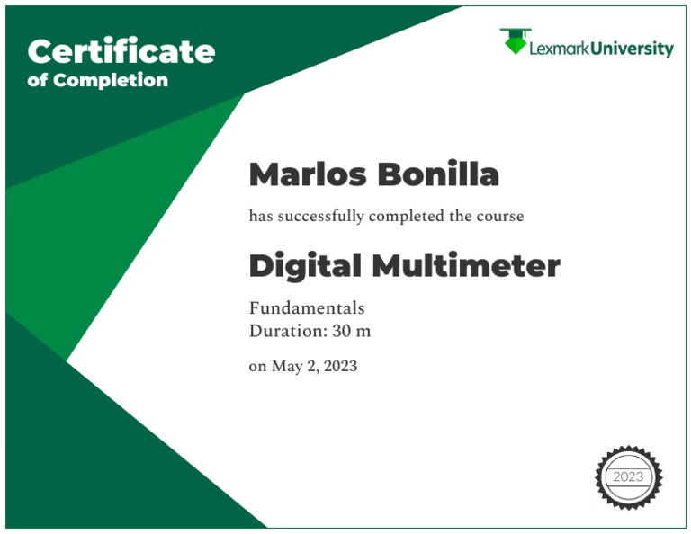 Digital Multimeter PDF
