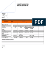 Supplier Evaluation Form