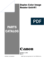 Duplex Color Image Reader Unit K1 Parts List