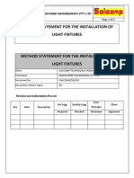 METHOD STATEMENT FOR INSTALLATION OF Light Fixtures 02