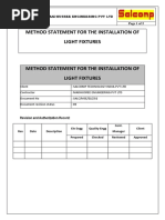 Method Statement for Lighting Installation | PDF | Electrical Wiring ...