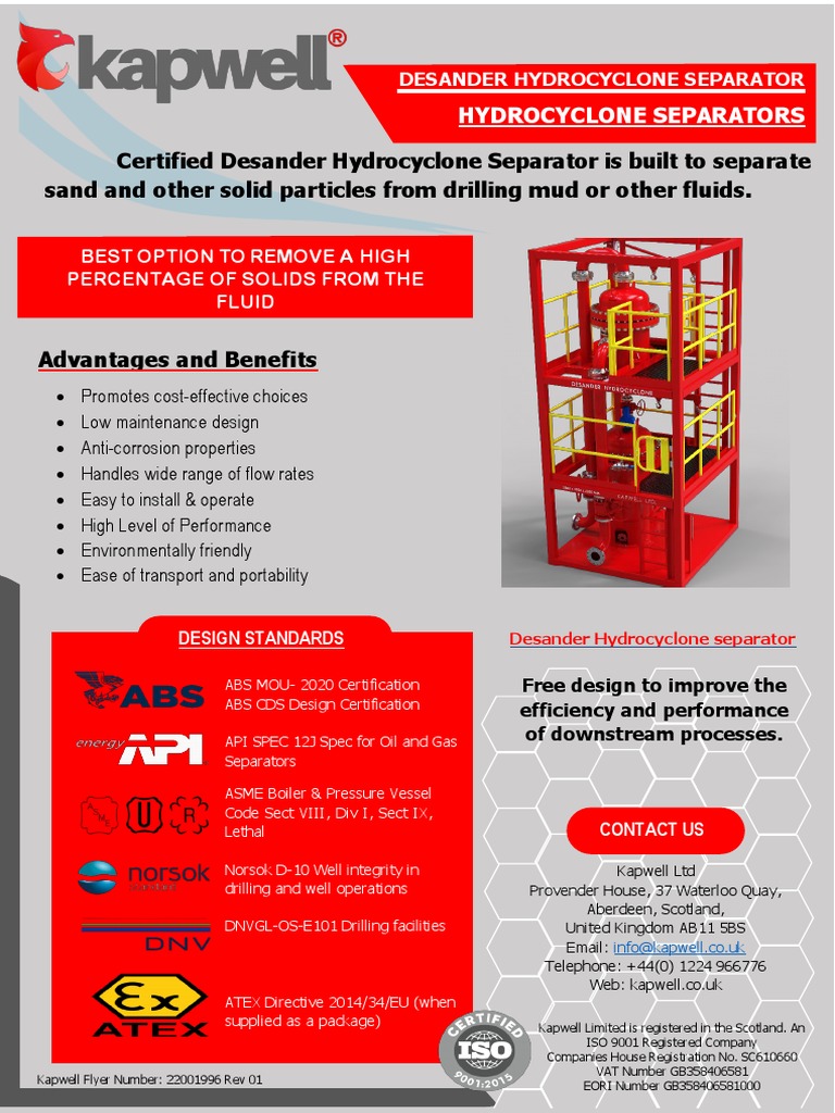 Desanding Hydrocyclone | PDF | Chemical Engineering | Energy Technology