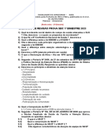 Exercício de Revisão Prova SBC 1 Bimestre