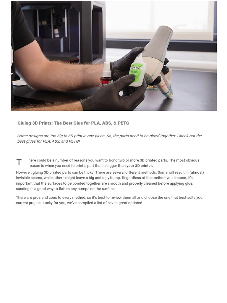 Print Gluing 3D Prints The Best Glue For PLA, ABS, & PETG All3DP