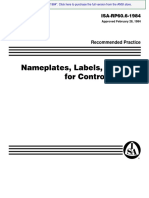 Preview - ISA+RP60.6-1984 - Nameplates-Labels and Tags