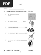 Contoh Soalan English Paper1 Year 3  Farms  Fruit