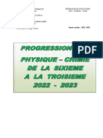 Physique Chimie - Progressions 2022-2023