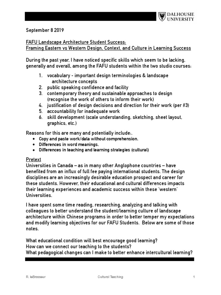 FAFU Landscape Architecture Student Success Framing Eastern Vs Western Design, Context, and