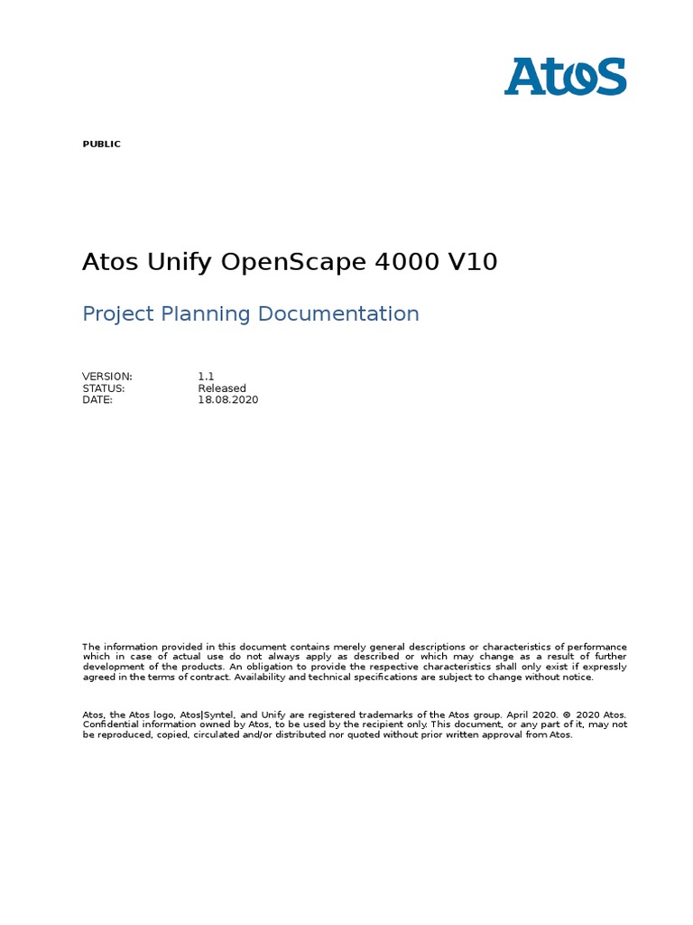 OpenScape 4000 V10 Guideline Project Planning Documentation V10 PDF
