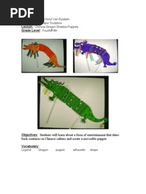 Chinese Dragon Shadow Puppet