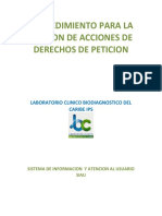 Procedimiento para Gestion Derechos de Peticion