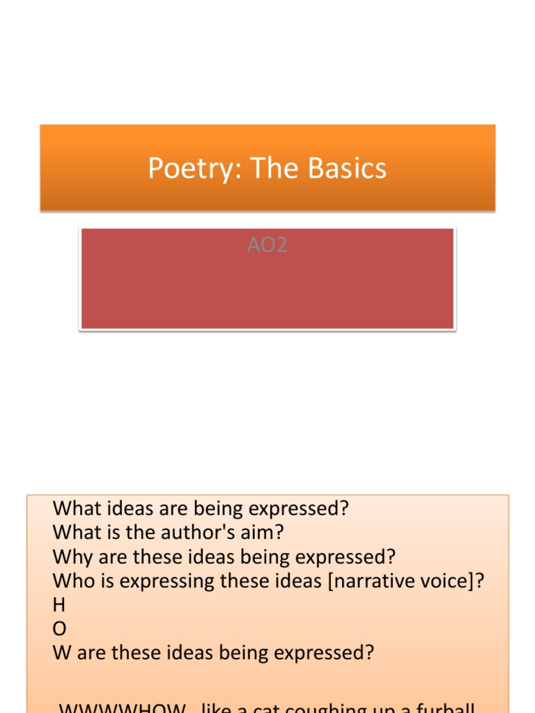 Understanding Poetry: Language & Structure | PDF | Narrative | Poetry