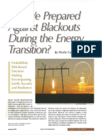 Are We Prepared Against Blackouts During The Energy TR - : Risitic N?