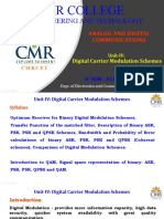 UNIT - IV - Digital Carrier Modulation Schemes