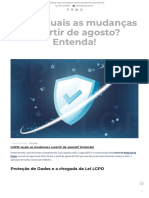 Mudanças Na LGPD A Partir de Agosto - Entenda!