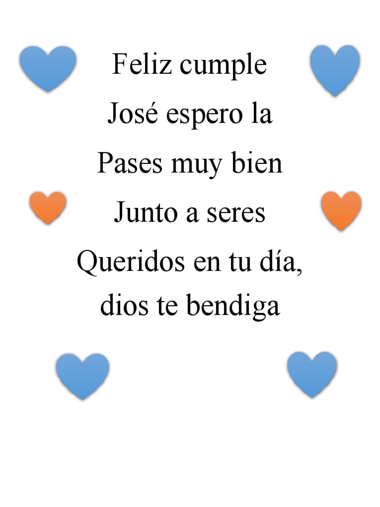 Saludo de Cumpleaños para José | PDF, image size:768x1024