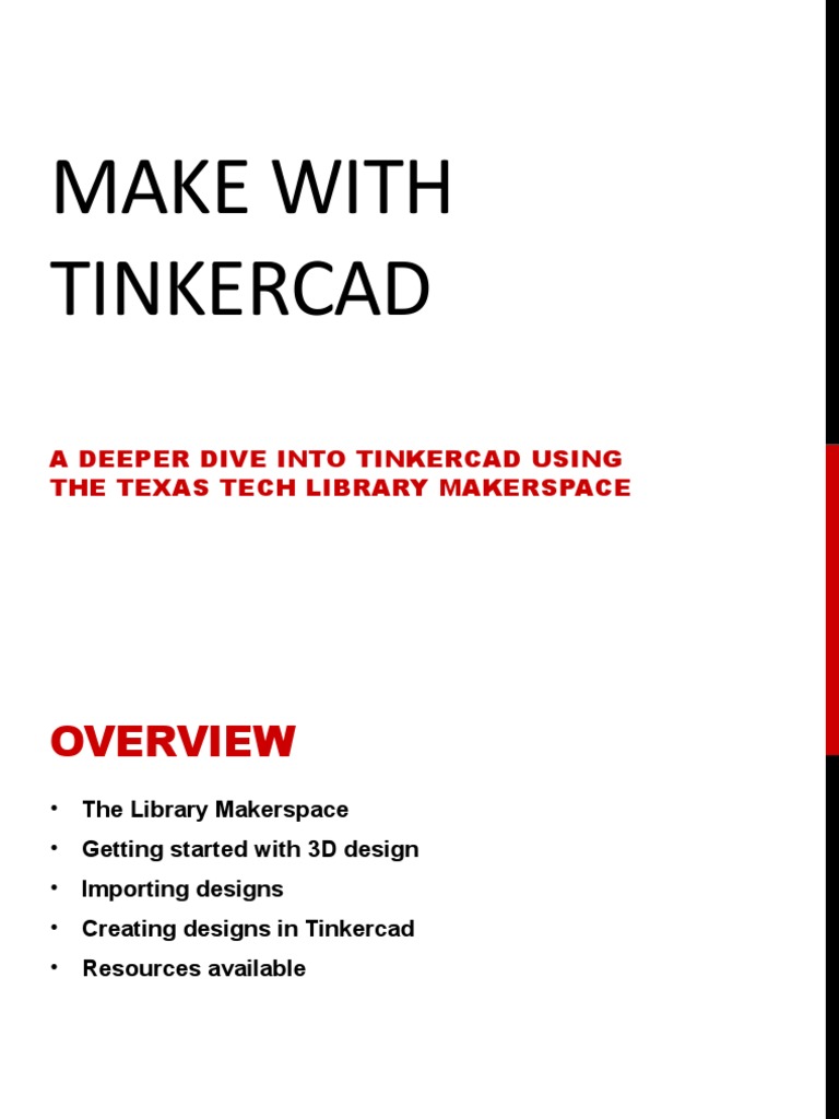 Make With TinkerCAD Summer 2022 | PDF | 3 D Printing | Libraries