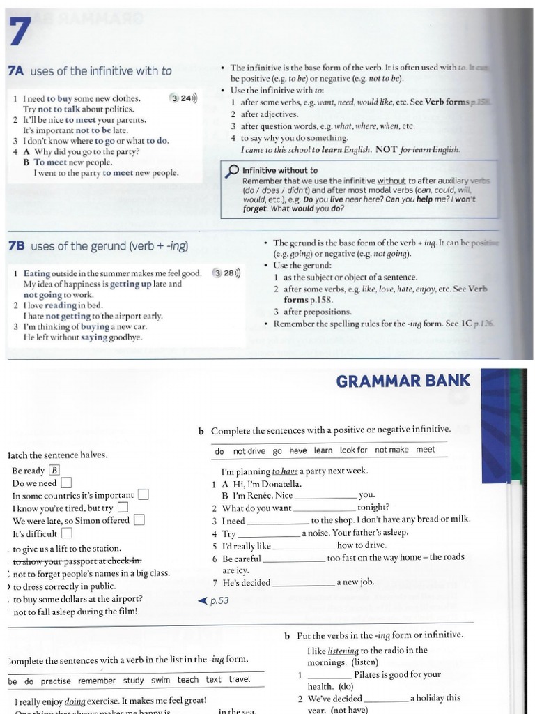 Unit 5 - Ing - To Inf | PDF | Language Mechanics | Semantic Units