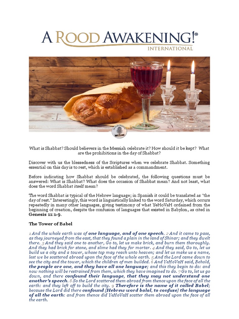 Shabbat Biblical Study | PDF | Shabbat | The Exodus