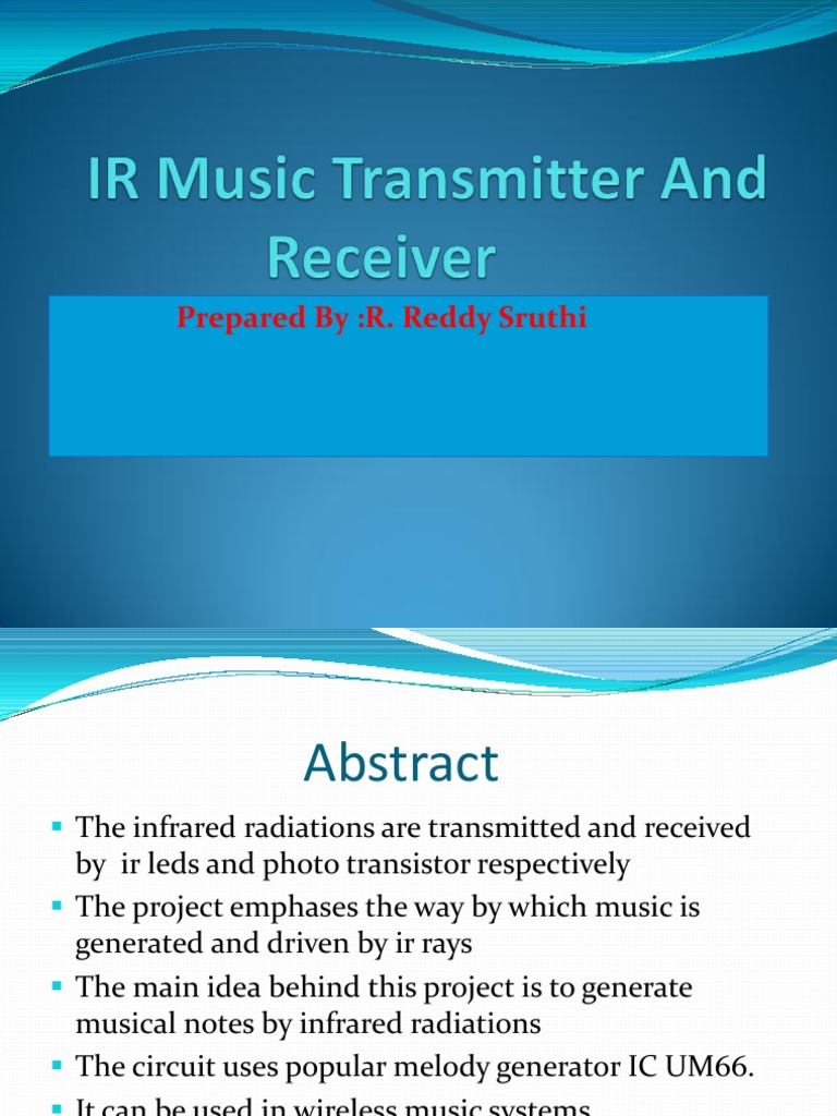 Ir Music Transmitter and Receiver PDF Amplifier Infrared