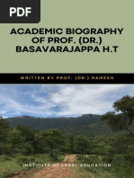 Academic Biography of Prof. (DR.) Basavarajappa H.T