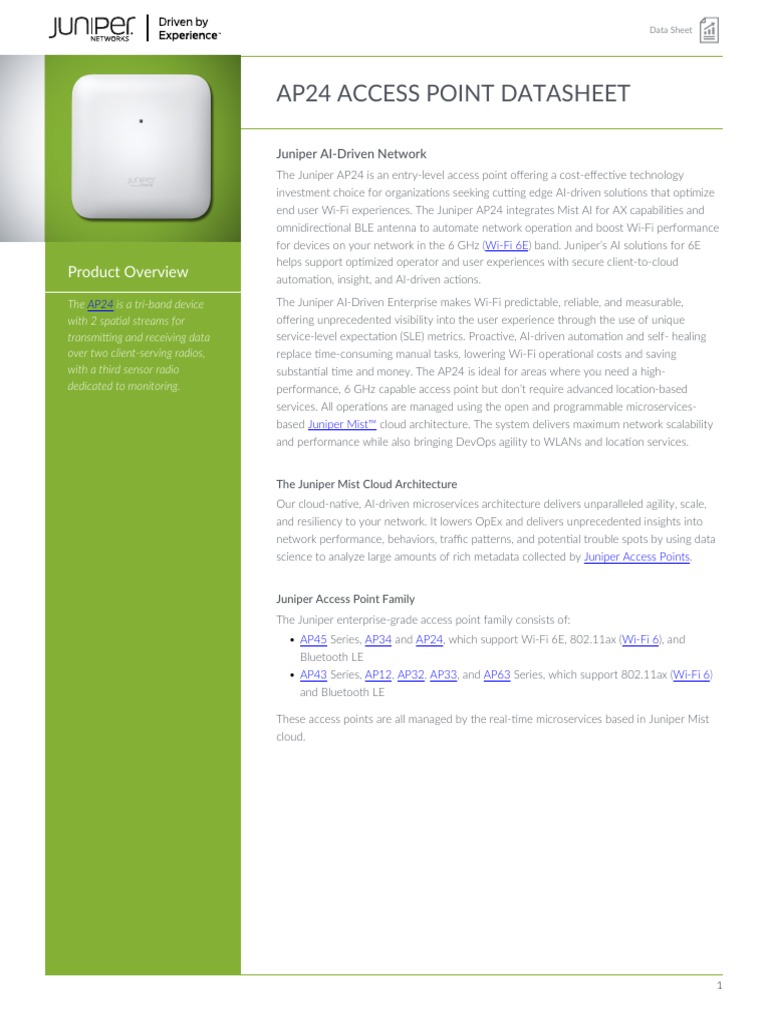 Ap24 Access Point Datasheet PDF Ieee 802.11 Wi Fi