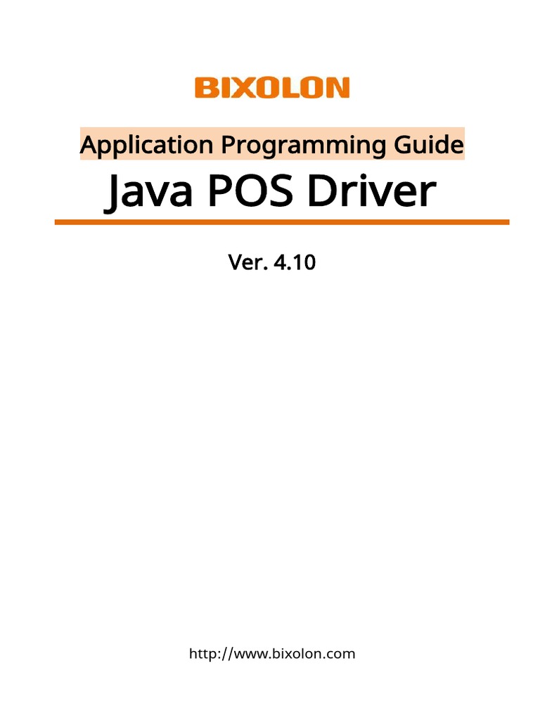 Manual JavaPOS POSPrinter English V4.10 Download Free PDF Printer
