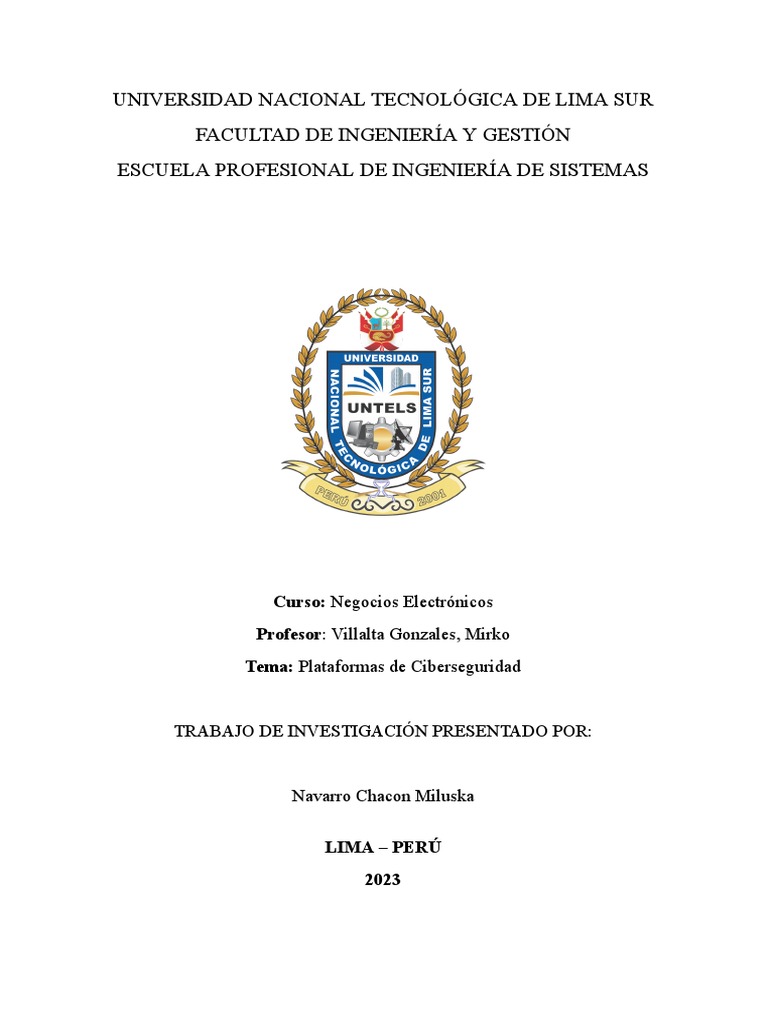 Plataformas De Ciberseguridad Pdf Seguridad La Seguridad Informática