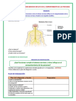 FICHA DE C y T - CONOCEMOS COMO EL SISTEMA NERVIOSO INFLUYE EN EL COMPORTAMIENTO DE LAS PERSONAS - 6° - 2023