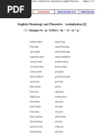 English Phonology and Phonetics - Assimilation