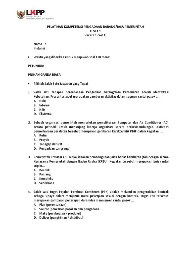 Soal Try Out 3 1 Pdf