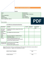 Project & TPC Exit Form