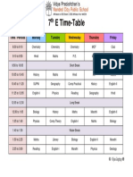 Timetable 7E VPNCPS