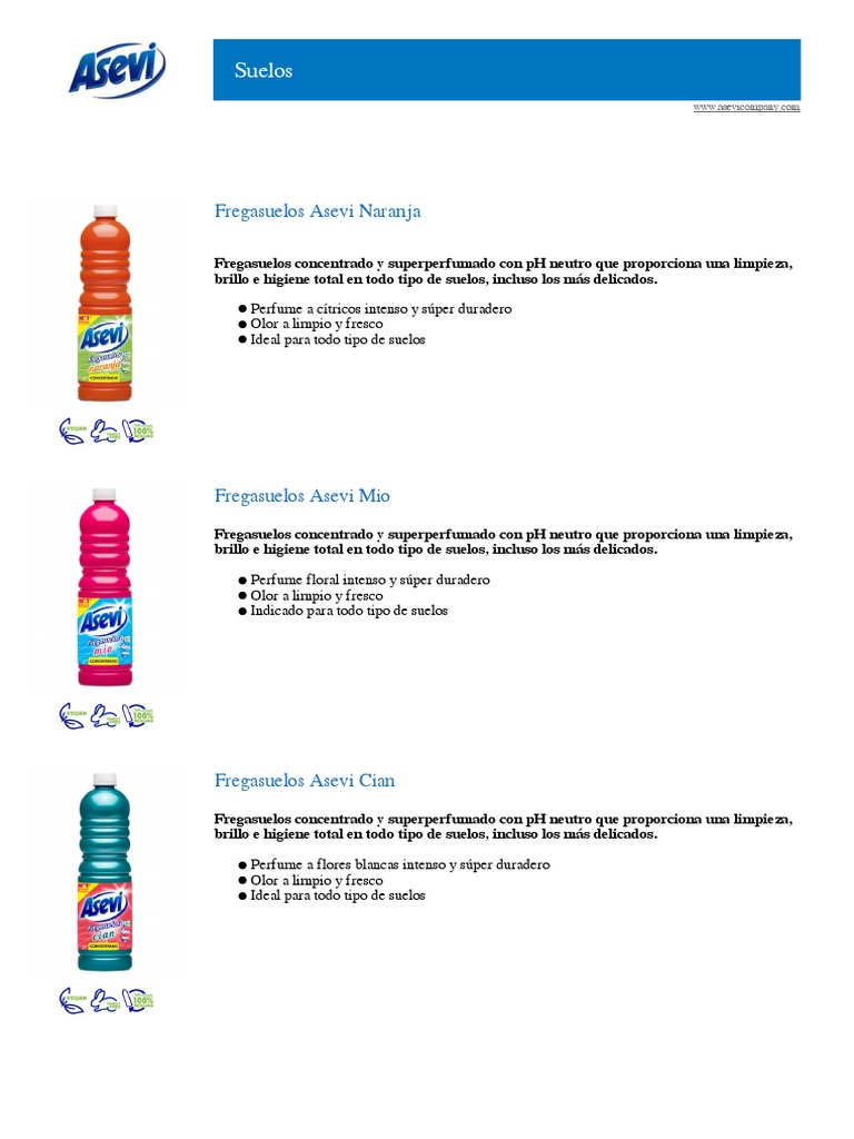 Catalogo Asevi, PDF, Detergente