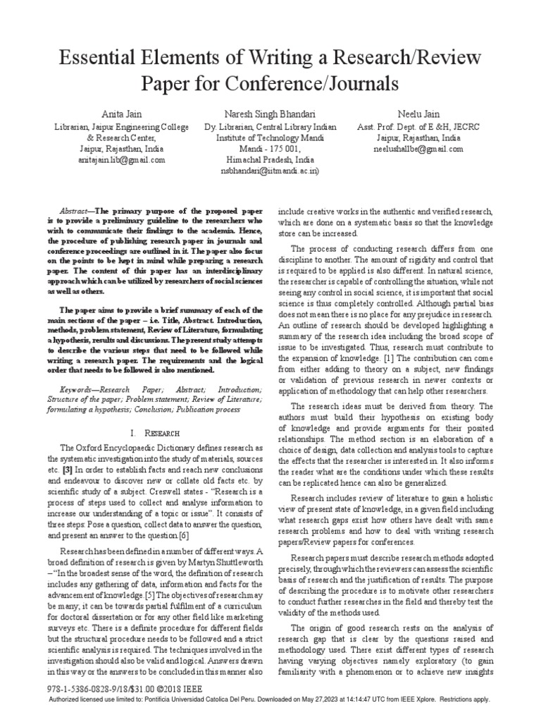 Guidelines for Writing Research Papers | PDF | Methodology | Scientific ...
